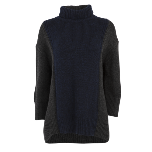 CELINE Celine Two-Toned Turtleneck Knit Sweater