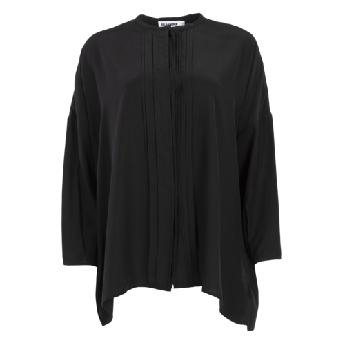 Jil Sander Long-Sleeved Button Up Top with pleated  front