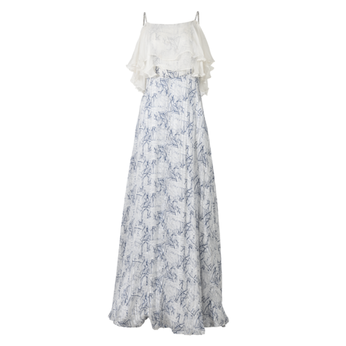 Rent Roopa Pemmaraju Pink Maxi Dress with Silver Dot Detail Online Rent Roopa Pemmaraju Pink Maxi Dress with Silver Dot Detail Online