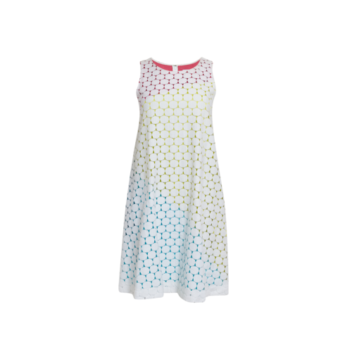 Lisa Perry White Lace Pattern Mini Dress