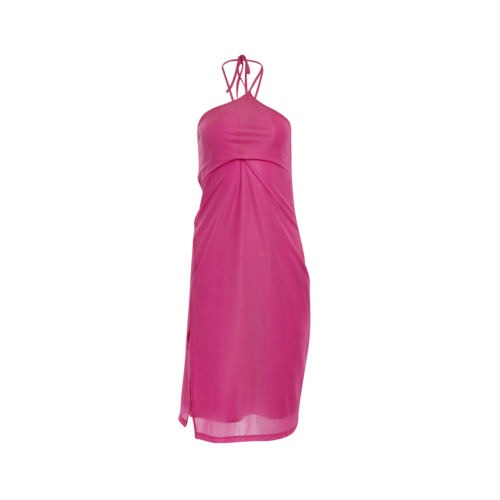 Helmut Lang Triple Strap Hot Pink Dress