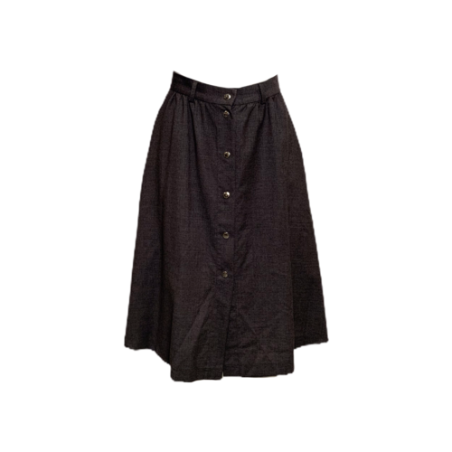 Maison Kitsuné Grey Button Front Skirt