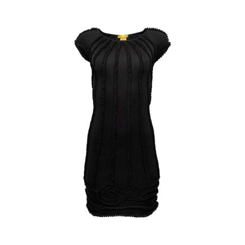 Catherine Malandrino Black Dress w/ Ruffle Design Detail