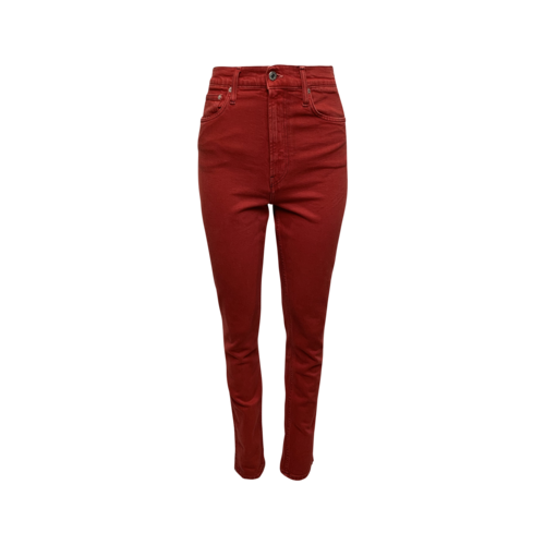Helmut Lang Red Femme Hi Spikes Jeans