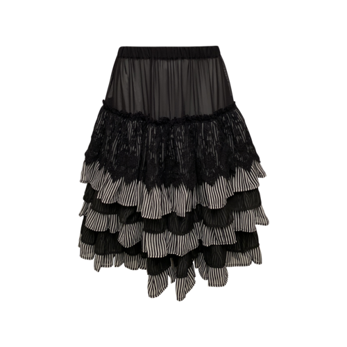 Black Peace Now Black Striped Costume Skirt