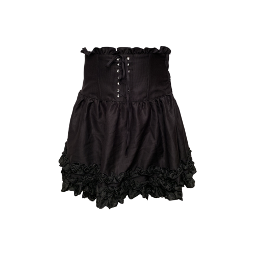 Black Peace Now Black Costume Corset w/ Striped Bloomers