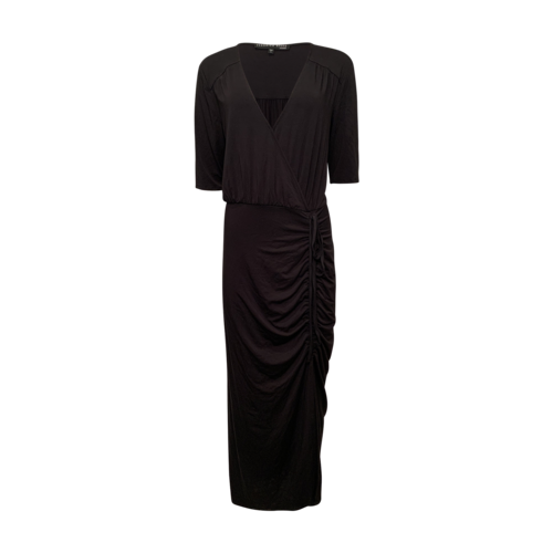 Veronica Beard Black Jersey Knit Dress w/ Vertical Drawstring Skirt