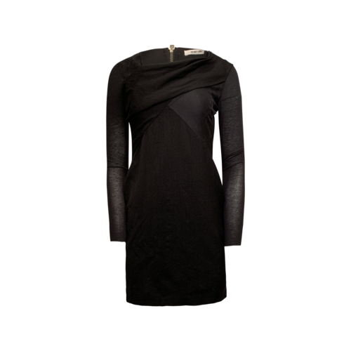 Helmut Lang Black Multi-Frabric Dress