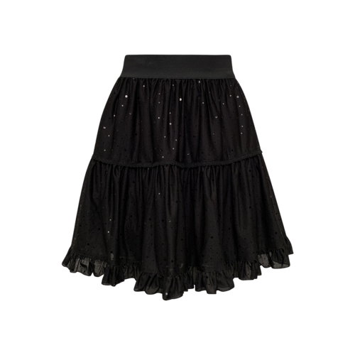 Black Peace Now Black Lolita Cosplay Skirt w/ Polka Dots