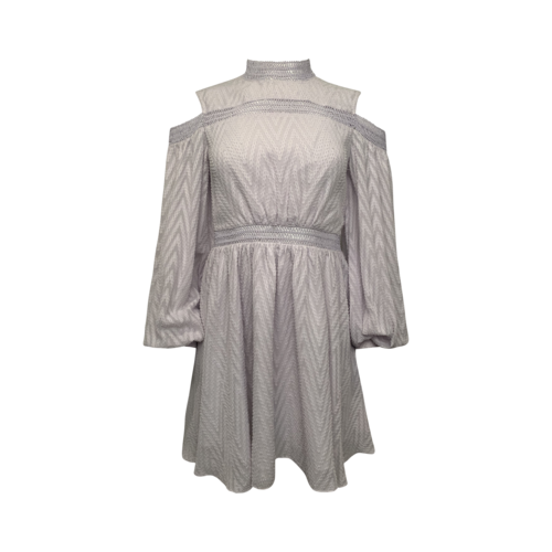 Acler Lavender “Aslan” Cold Shoulder Textured Dress
