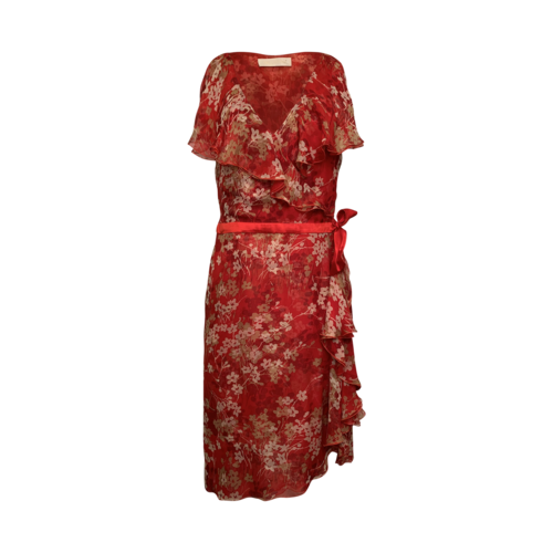 valentino red floral dress