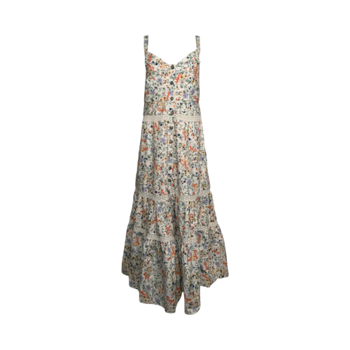 Saloni “Fara” Floral-Print Tiered Dress