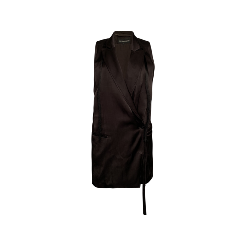 Ann Demeulemeester Black Oversized Blazer Vest