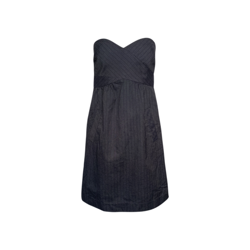Tibi Blue Striped Strapless Dress