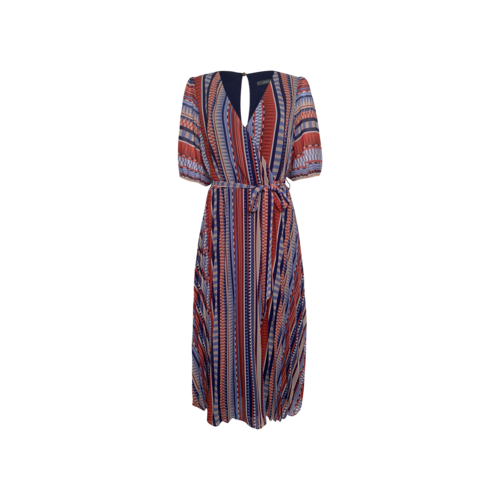 Julia Jordan Geometric Stripe Print Midi Dress