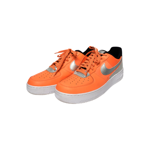 Nike NIKE Orange and Silver Air Force 1 Sneakers