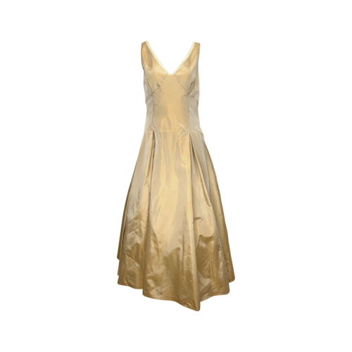 Vera Wang Gold Structured Gown