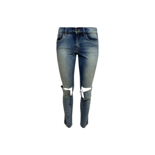 Joes Jeans Blue "Mila" Straight Ankle Distressed Jeans
