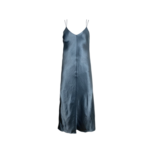 Theory Blue V-Neck Midi Slip Dress