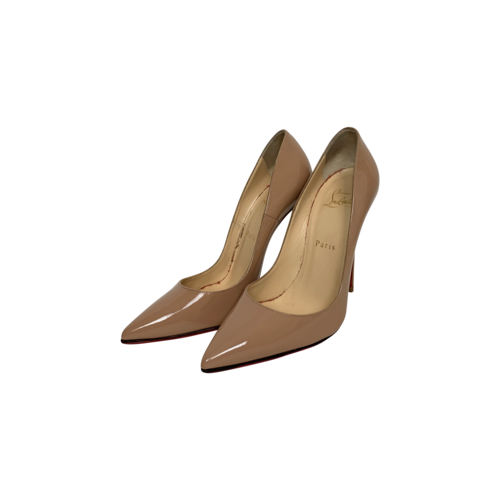 Christian Louboutin Nude "So Kate 120" Patent Leather Pumps