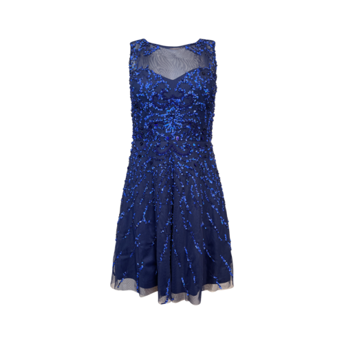 Aidan Mattox Cobalt Blue Sequin Cocktail Dress