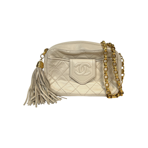 CHANEL Vintage Chanel Beige Camera Bag