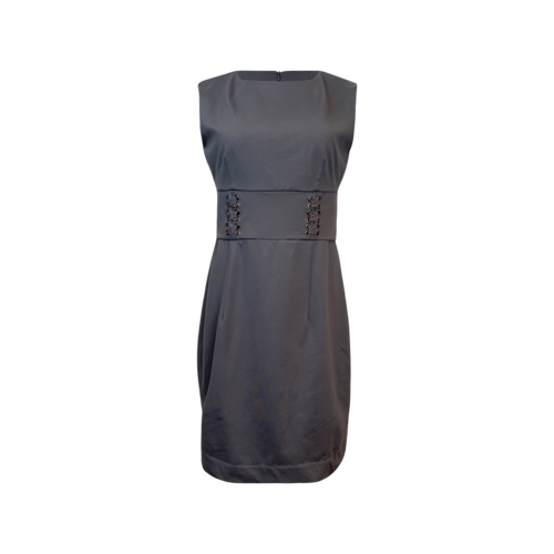 Cynthia Rowley Grey Sleeveless Dress w/ Grommet and Tie Detail
