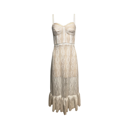 Allen Schwartz White Lace Pattern Dress