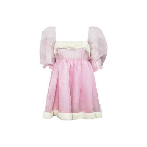Selkie Santa Baby Puff Dress- Pink