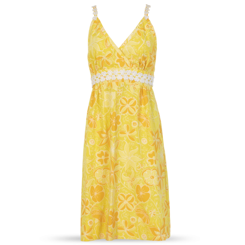Lilly Pulitzer Vintage Lilly Pulitzer Yellow Floral Print Sundress
