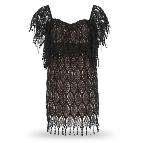 Stone Cold Fox Black Off-the-Shoulder Dress